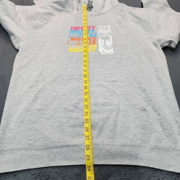 Mr Beast Men's Hoodie Sweater Grey Back Hit Pullover Investors Club Size L - Picture 7 of 11